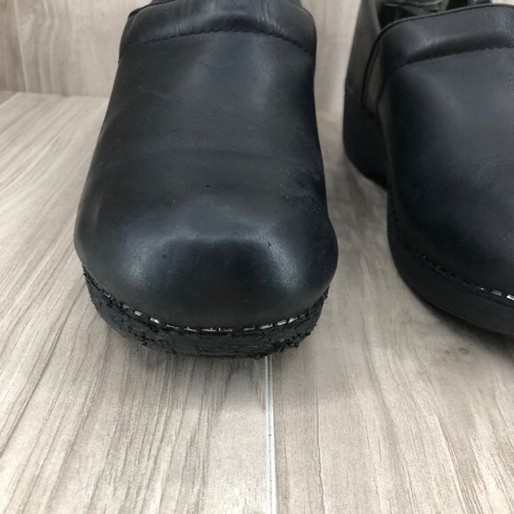 Dansko Clogs Womens EU 40 Black XP Leather Slip On Professional Shoes - Picture 8 of 12